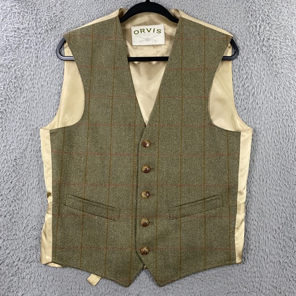 VTG Orvis Waistcoat Vest Mens size 38R Frontier Western Costume Pioneer USA Made - Picture 1 of 7
